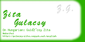 zita gulacsy business card